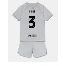Barcelona Gerard Pique #3 Tredjedraktsett Barn 2022-23 Kortermet (+ korte bukser)
